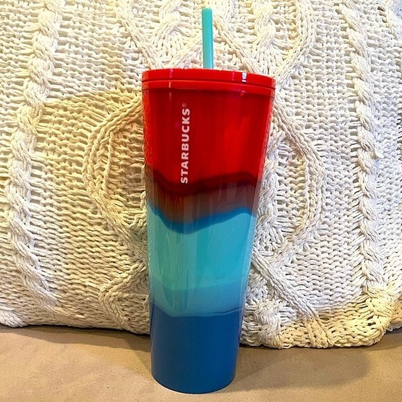NWT Starbucks Summer 2021 Color Wave 24oz Venti Tumbler - Picture 1 of 6